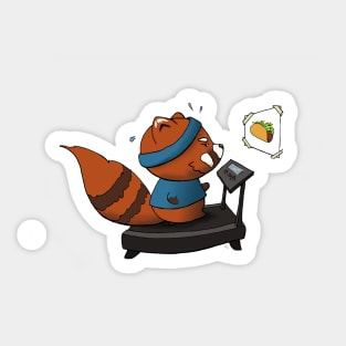 I Run for Tacos with Red Panda Sticker